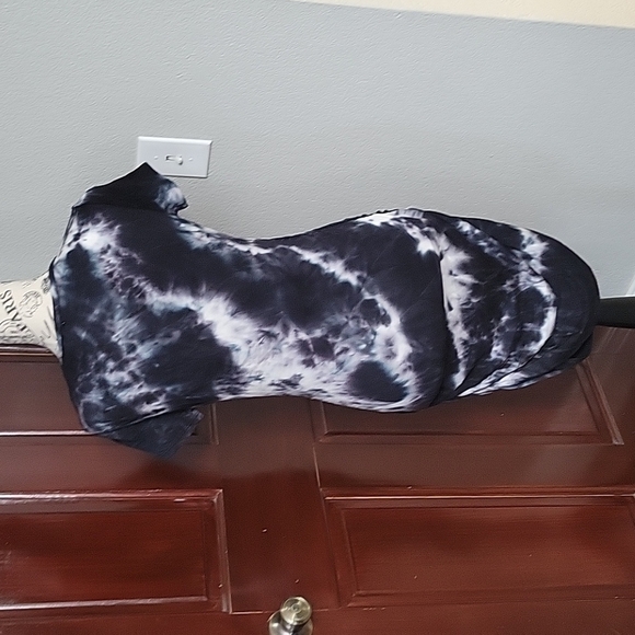 ANTISTAR blue and white tie dye t shirt dress size small - Picture 2 of 4